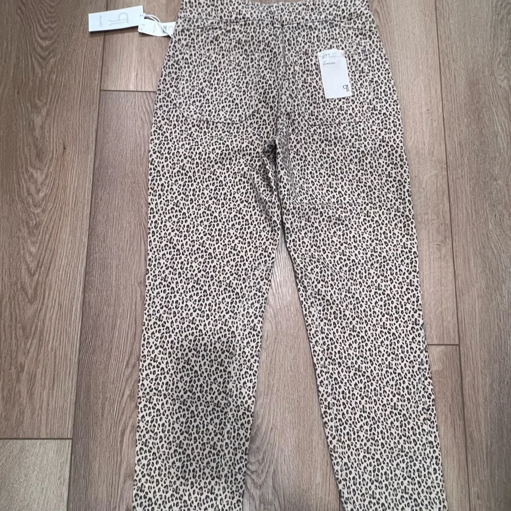 Pilcro Beige Leopard Print Straight Leg Pants - Picture 10 of 13